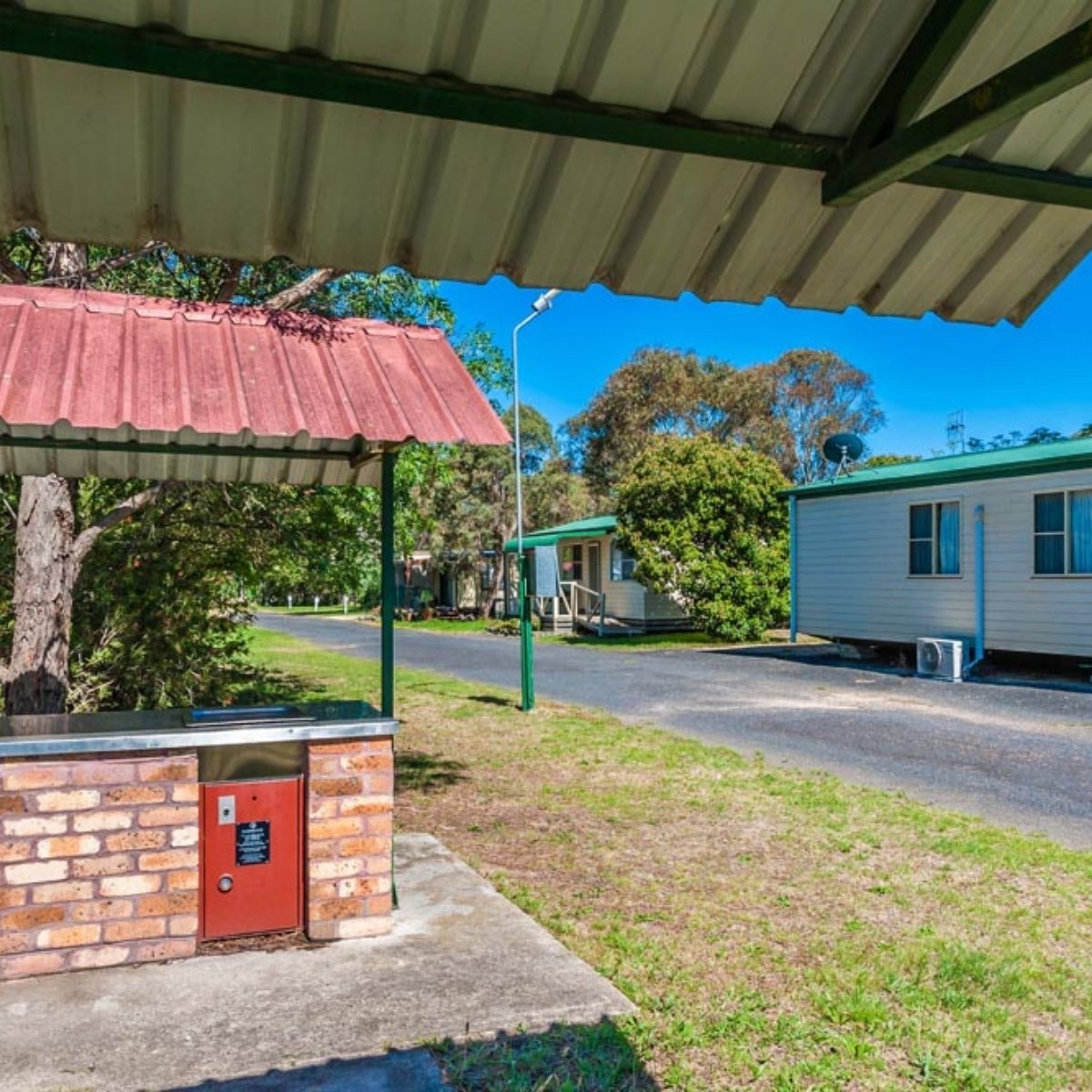 country road caravan park bbq